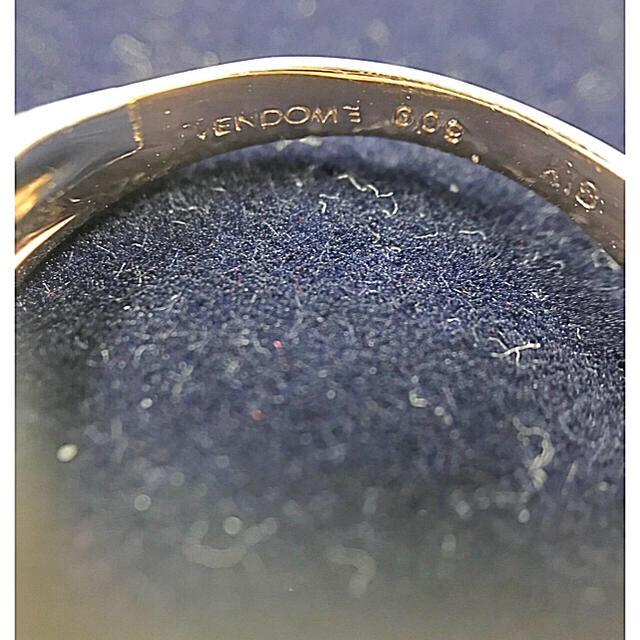 Vendome Aoyama(ヴァンドームアオヤマ)の研磨済正規品ヴァンドームK18PT900プリンセスカットダイヤリング0.09ct レディースのアクセサリー(リング(指輪))の商品写真