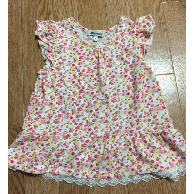 GLOBAL WORK(グローバルワーク)の花柄ワンピース キッズ/ベビー/マタニティのキッズ服女の子用(90cm~)(ワンピース)の商品写真