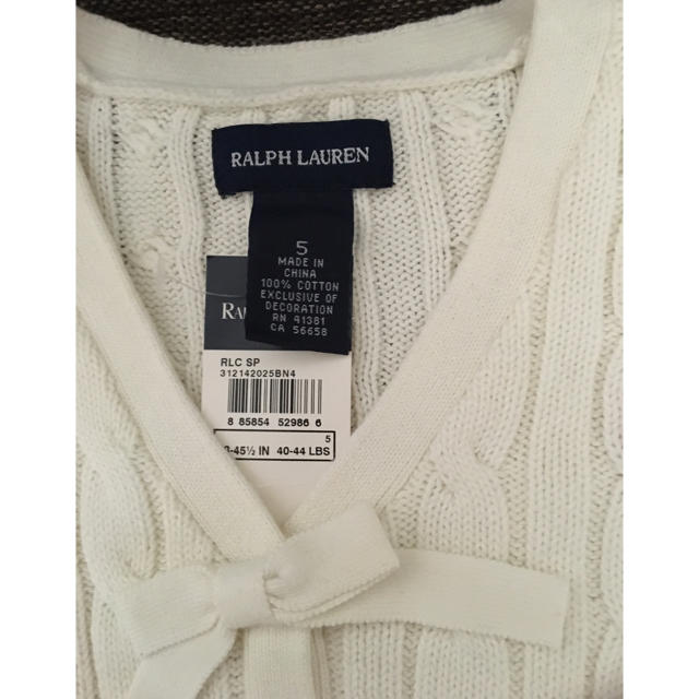 Ralph Lauren(ラルフローレン)の7日までお値引き中【新品・未使用】カーディガン  5 キッズ/ベビー/マタニティのキッズ服女の子用(90cm~)(カーディガン)の商品写真