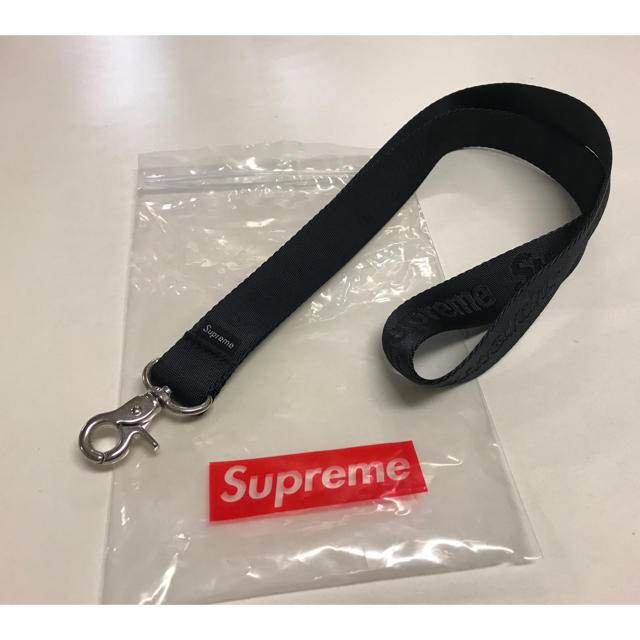 Supreme(シュプリーム)のSupreme 16SS ランヤード 黒 ブラック スマホ/家電/カメラのスマホアクセサリー(ネックストラップ)の商品写真