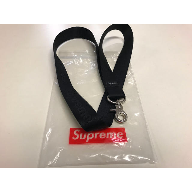 Supreme(シュプリーム)のSupreme 16SS ランヤード 黒 ブラック スマホ/家電/カメラのスマホアクセサリー(ネックストラップ)の商品写真