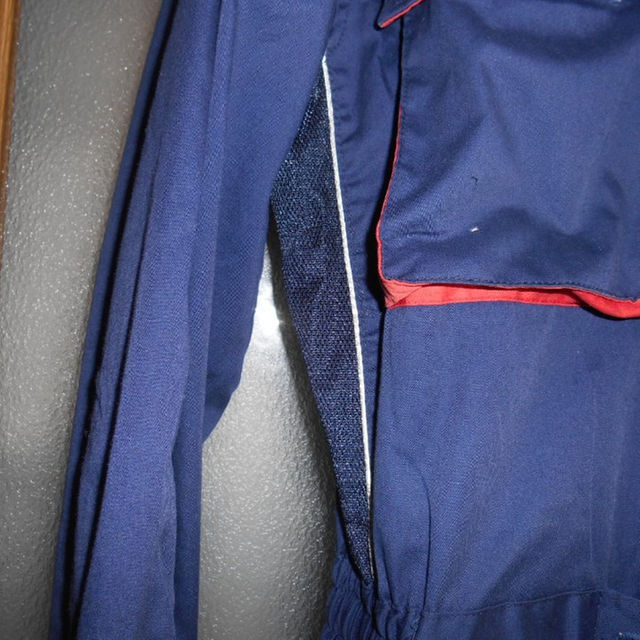 BRIDGESTONE(ブリヂストン)の送料込　ブリジストン　つなぎ　Lサイズ　夏用　紺色　中古 メンズのジャケット/アウター(その他)の商品写真