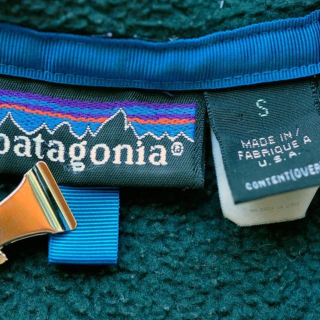 patagonia(パタゴニア)の90s前期 パタゴニア スナップT サイズS ダークグリーン USA製 メンズのトップス(スウェット)の商品写真