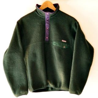 パタゴニア(patagonia)の90s前期 パタゴニア スナップT サイズS ダークグリーン USA製(スウェット)