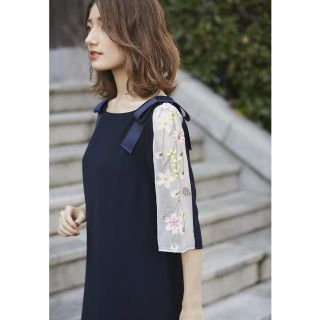 トッコ(tocco)のtocco 刺繍シースルーワンピース(ひざ丈ワンピース)