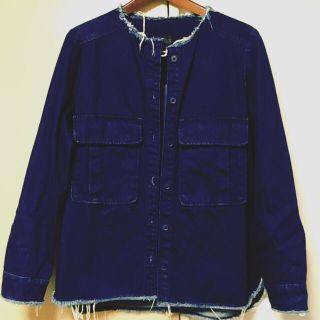 ザラ(ZARA)の【美品】ZARA♡デニム ノーカラー ジャケット(Gジャン/デニムジャケット)