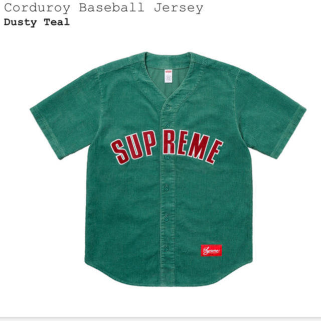 Supreme Corduroy Baseball Jersey グリーン S