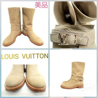 ルイヴィトン(LOUIS VUITTON)のヴィトン正規品レディース美品エンジニアブーツ(ブーツ)