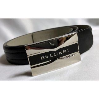 ブルガリ(BVLGARI)の正規美 ブルガリ B-zeroスクエアバックルベルト 黒×シルバー 100調節可(ベルト)