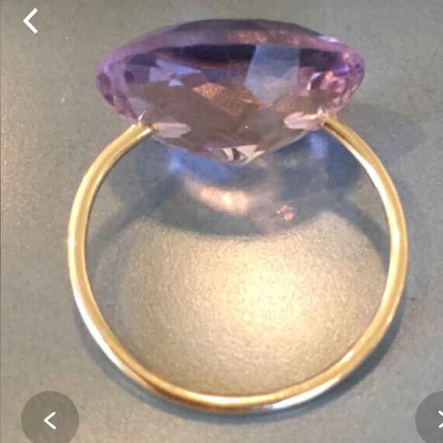 9k 大粒ピンクアメジストリング  マリハ  タイヤック レディースのアクセサリー(リング(指輪))の商品写真