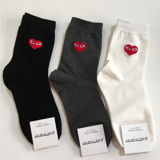 コムデギャルソン(COMME des GARCONS)のハート 靴下 3足セット(ソックス)