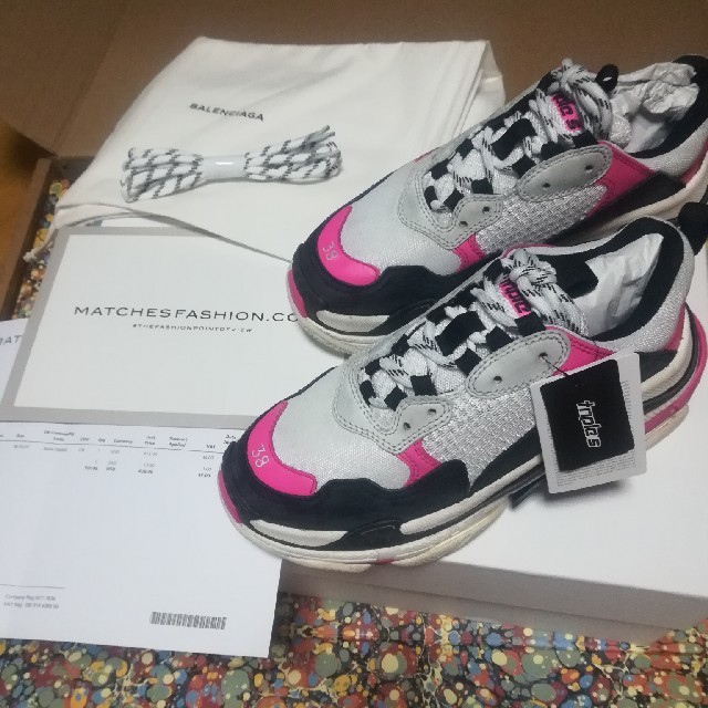 Balenciaga(バレンシアガ)の【専用】triple s 38 pink wmns レディースの靴/シューズ(スニーカー)の商品写真