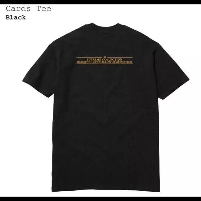 Supreme(シュプリーム)のsupreme 18SS cards tee Sサイズ ブラック オンライン購入 メンズのトップス(Tシャツ/カットソー(半袖/袖なし))の商品写真