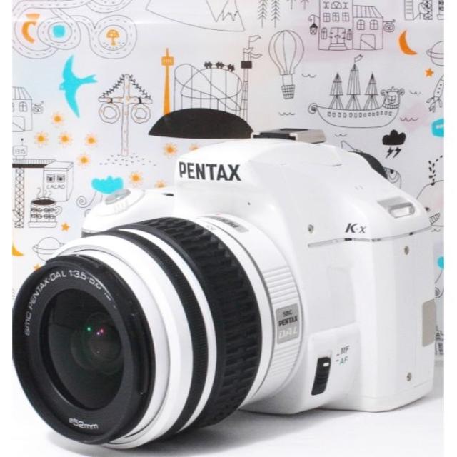 PENTAX(ペンタックス)の☆Wi-Fiスマホ転送☆オシャレ１眼レフ ペンタックス K-Xホワイト スマホ/家電/カメラのカメラ(デジタル一眼)の商品写真