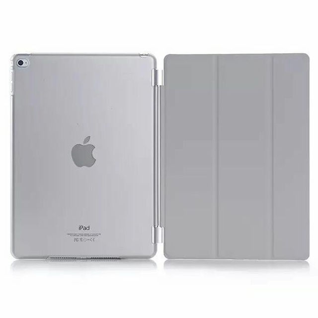 ipad air2 専用 スマートカバー ＋ 半透明 ケース グレー スマホ/家電/カメラのPC/タブレット(その他)の商品写真