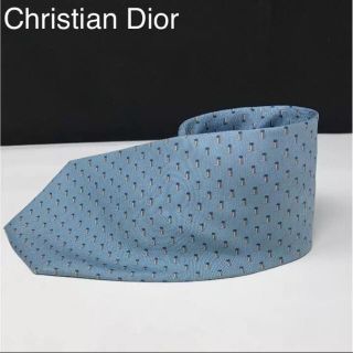 クリスチャンディオール(Christian Dior)の正規品 クリスチャンディオール シルク100% ネクタイ ライトブルー(ネクタイ)