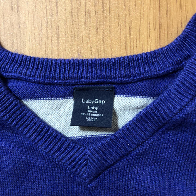 babyGAP(ベビーギャップ)のbaby  Gap  綿素材のニットセーター サイズ80 キッズ/ベビー/マタニティのベビー服(~85cm)(ニット/セーター)の商品写真