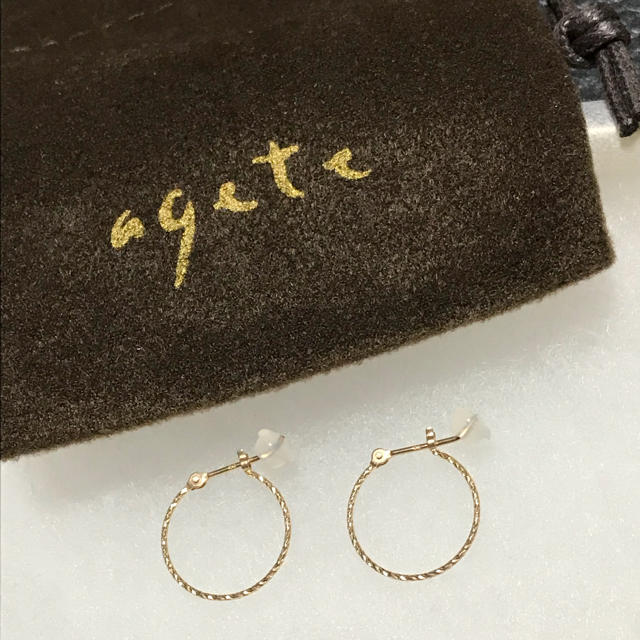 agete(アガット)のなみなみ様専用 💖アガット agete ツイスト フープピアス k10  レディースのアクセサリー(ピアス)の商品写真