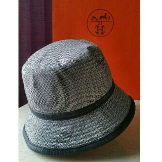 エルメス(Hermes)のHERMES♡エルメス♡ハット♡帽子♡黒56(ハット)