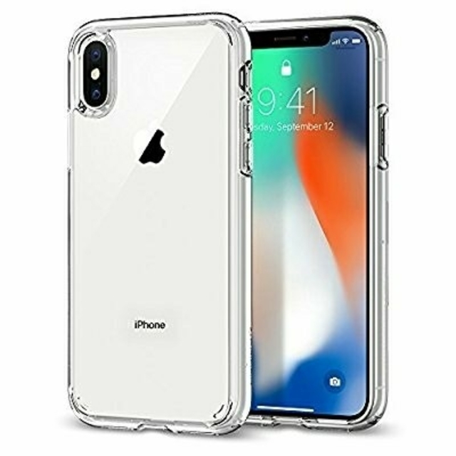 Spigen(シュピゲン)のiPhone X ケース  全面 クリア Qi充電対応 米軍MIL規格取得 スマホ/家電/カメラのスマホアクセサリー(iPhoneケース)の商品写真