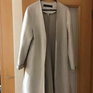 ザラ(ZARA)のZARA フェイクスウェード ロングコート ロングカーデ(スプリングコート)