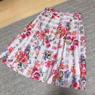 トッコ(tocco)のmichan様専用 オーガンジー❁フラワー❁スカート 新品未使用(ミニスカート)