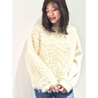 スコットクラブ(SCOT CLUB)の最後sale◡̈新品♡スコットクラブ♡ボリュームシャギー切替スエットプルオーバー(ニット/セーター)