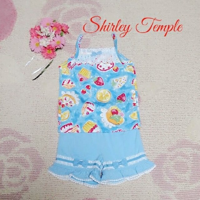 Shirley Temple(シャーリーテンプル)の♡115♡シャーリーテンプル♡いちごパフェ＆ケーキ♡セットアップ♪♡110cm♡ キッズ/ベビー/マタニティのキッズ服女の子用(90cm~)(Tシャツ/カットソー)の商品写真