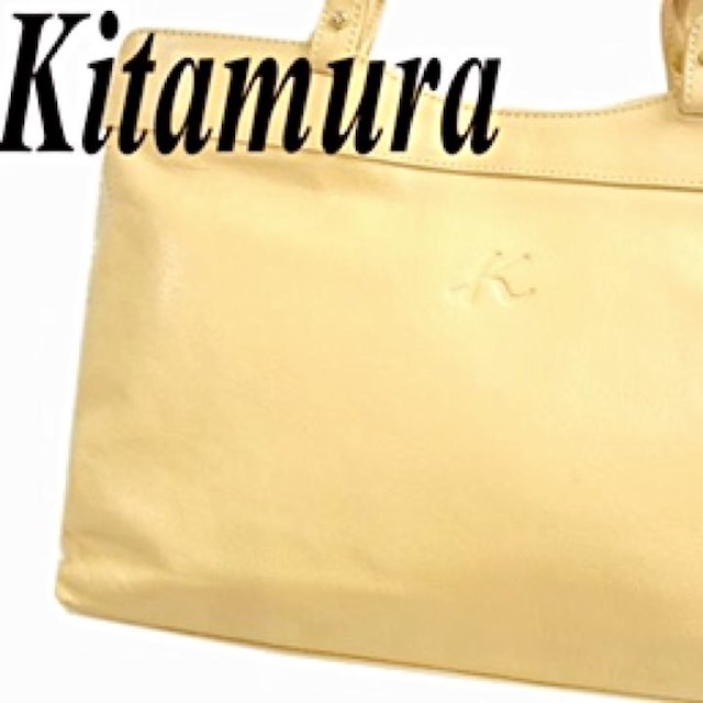 Kitamura(キタムラ)のキタムラ レザーハンドバッグ ライトベージュ系 レディースのバッグ(トートバッグ)の商品写真