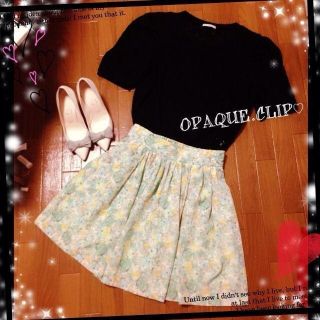 オペーク(OPAQUE)の新品値下げ1050円♡黒総レーストップス(カットソー(長袖/七分))