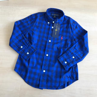 ラルフローレン(Ralph Lauren)の新品タグ付き☆3T チェックド コットン ポプリン シャツ(Tシャツ/カットソー)