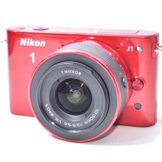 ニコン(Nikon)の⭐︎はるさん専用⭐輝くレッドボディ⭐Nikon 1 J1 レンズキット(ミラーレス一眼)