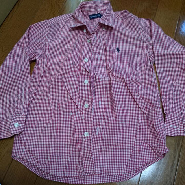 Ralph Lauren(ラルフローレン)のラルフローレン🎵赤ギンガムチェックシャツsize120 キッズ/ベビー/マタニティのキッズ服男の子用(90cm~)(Tシャツ/カットソー)の商品写真