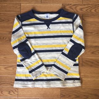 プチバトー(PETIT BATEAU)のプチバトー マルチボーダー 長袖Tシャツ ロンT 6ans/116cm(Tシャツ/カットソー)