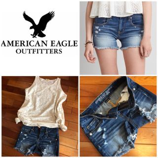 アメリカンイーグル(American Eagle)の新品未使用 American Eagle AEOスーパーストレッチデニムショート(デニム/ジーンズ)