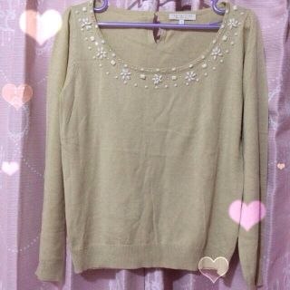 プロポーションボディドレッシング(PROPORTION BODY DRESSING)の♡PBDフラワービジューニット♡(ニット/セーター)