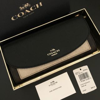 コーチ(COACH)のCOACH コーチ ブラック ゴールド 箱付き 長財布(財布)