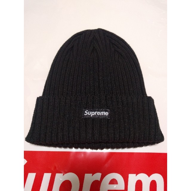 supreme overdyedribbedbeanie18ss 黒　新品未使用