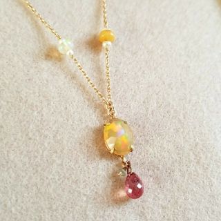 アッシュペーフランス(H.P.FRANCE)の【専用】H.P.FRANCE BIJOUX 水金 K18オパール ネックレス(ネックレス)