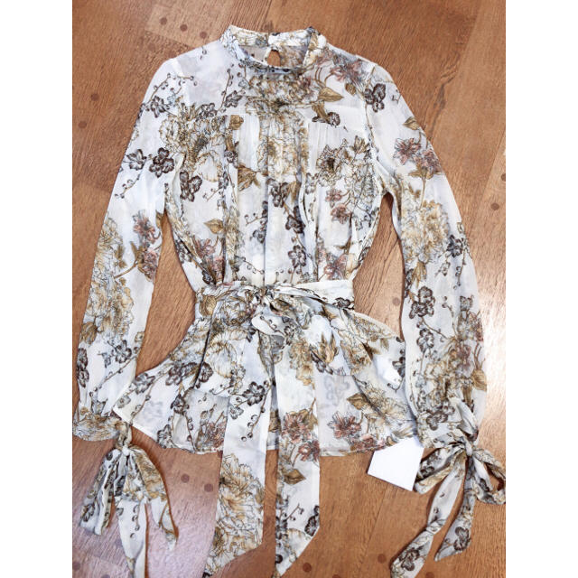 Ameri VINTAGE(アメリヴィンテージ)の【完売商品】BLOSSOM SHEER BLOUSE レディースのトップス(シャツ/ブラウス(長袖/七分))の商品写真