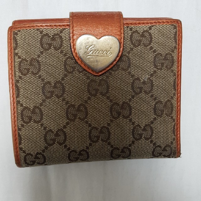 Gucci(グッチ)のGUCCI 折財布 ハート オレンジ グッチ レディースのファッション小物(財布)の商品写真