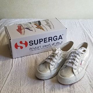 スペルガ(SUPERGA)の新品未使用 スペルガ イタリア 37 スニーカー シルバー インポート(スニーカー)