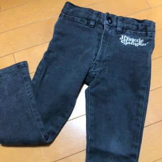 ヒステリックグラマー(HYSTERIC GLAMOUR)のhysteric 子供服 スキニー デニムパンツ 110 ヒスミニ 墨黒(パンツ/スパッツ)