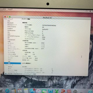 マック(Mac (Apple))のMacBook air 11.6インチ(ノートPC)