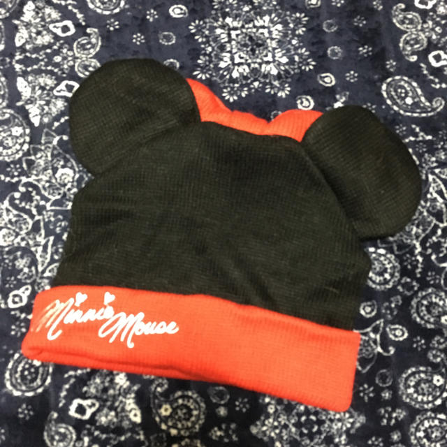 Disney(ディズニー)のディズニー ミニーちゃん ニット帽 レディースの帽子(ニット帽/ビーニー)の商品写真