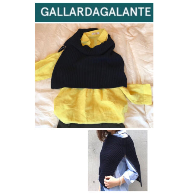 GALLARDA GALANTE(ガリャルダガランテ)の定価10800ガラリュダガランテ ニットスヌード ジッパー ネイビー レディースのファッション小物(マフラー/ショール)の商品写真