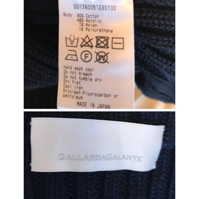 GALLARDA GALANTE(ガリャルダガランテ)の定価10800ガラリュダガランテ ニットスヌード ジッパー ネイビー レディースのファッション小物(マフラー/ショール)の商品写真