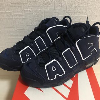 ナイキ(NIKE)の正規品24.0cm AIR MORE UPTEMPO モアテン ネイビー(スニーカー)