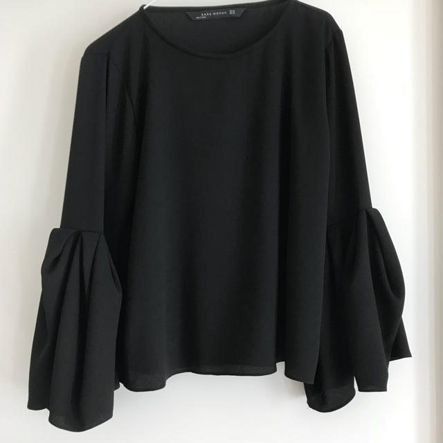 ZARA(ザラ)の美品 ZARA ブラウス ブラック S レディースのトップス(シャツ/ブラウス(長袖/七分))の商品写真