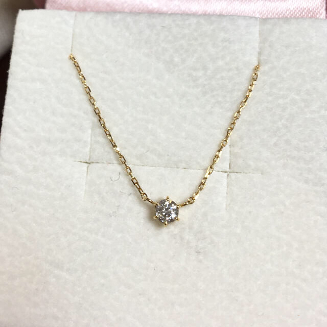 ヴァンドーム青山 18K一粒ダイヤモンドネックレス 大切な人へのギフト